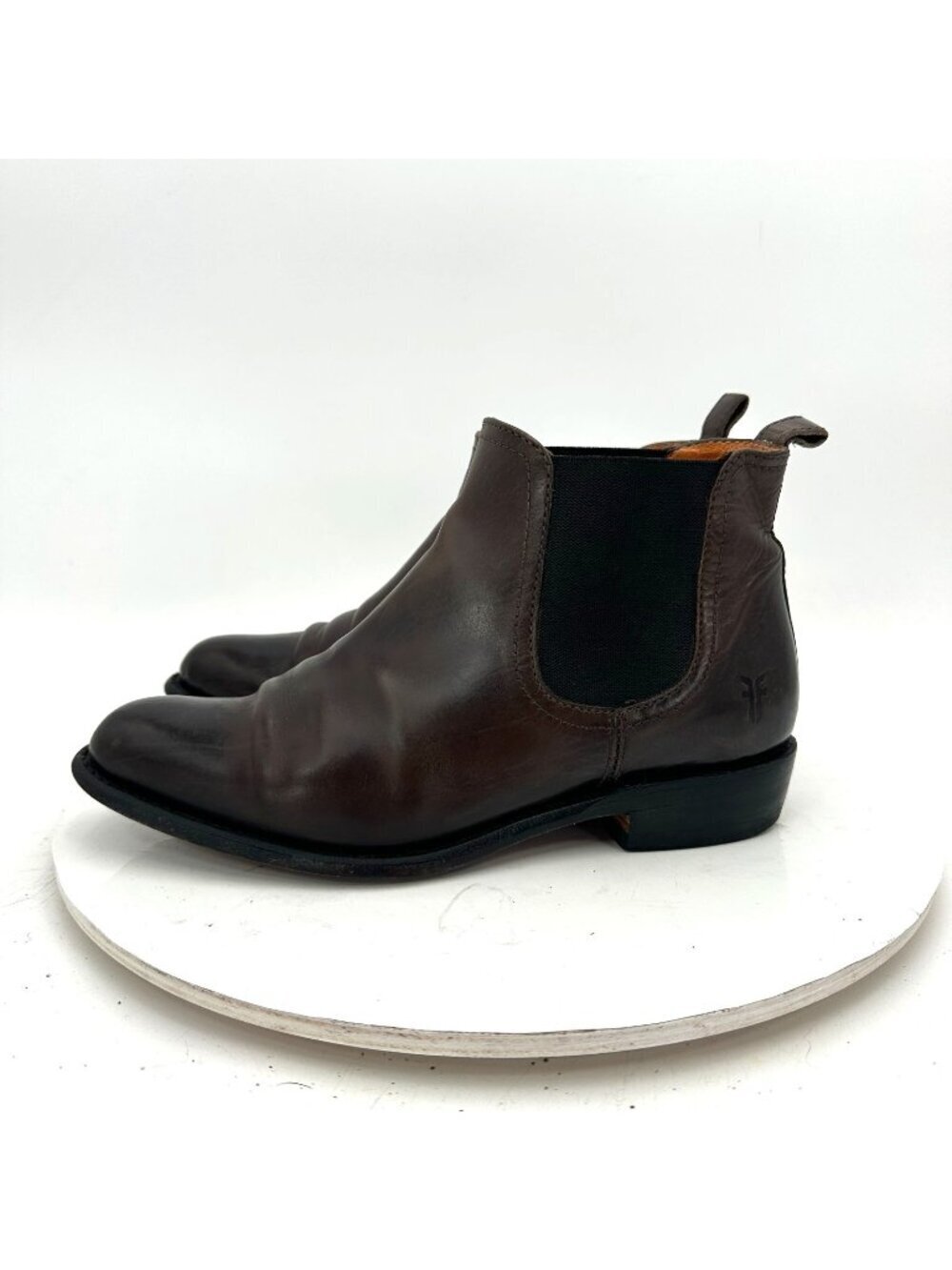 Frye Women Size 6 3475565 Black Leather Side Elastic Pull On Chelsea Boot